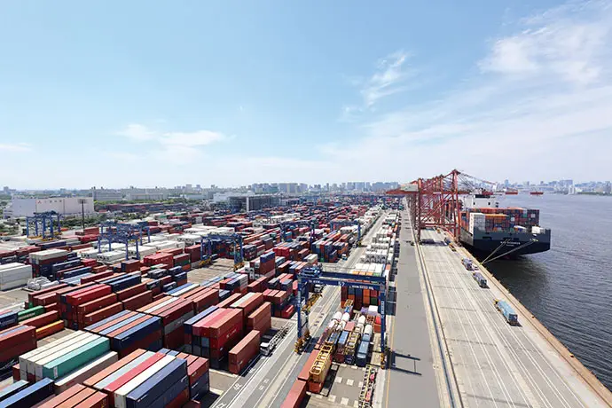 Appearance of the container terminal